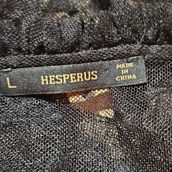 Hesperus | Sheer Mesh Netting Black Ruffled Blouse - Picture 4 of 9